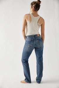 Free People - Curvy Siren Low Rise Straight Jeans