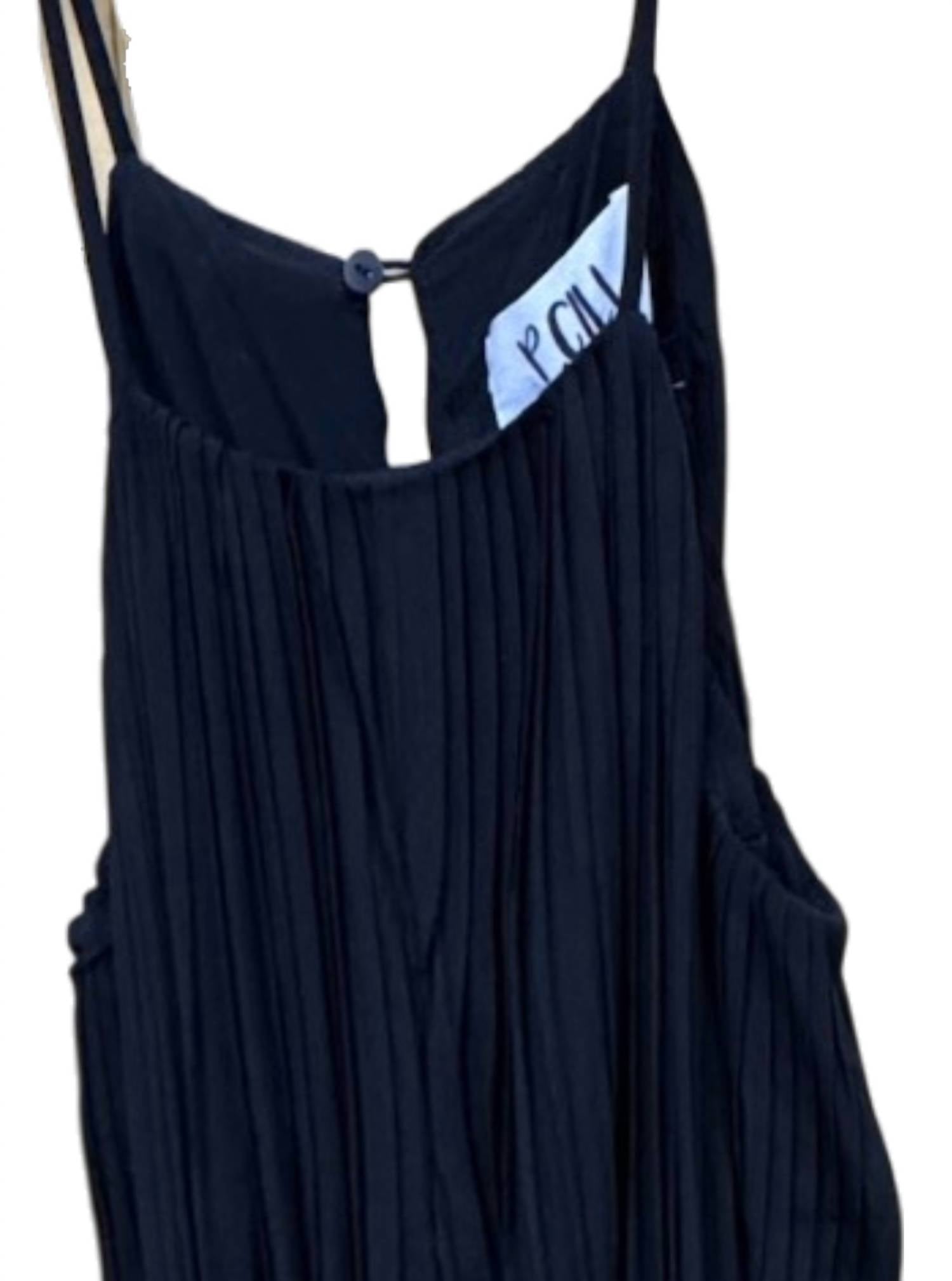 P.CILL Women's Pleated Romper in black - women's pants - detail view