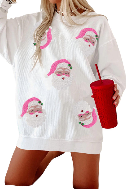 Little Daisy Closet - Sequin Santa Claus Sweatshirt