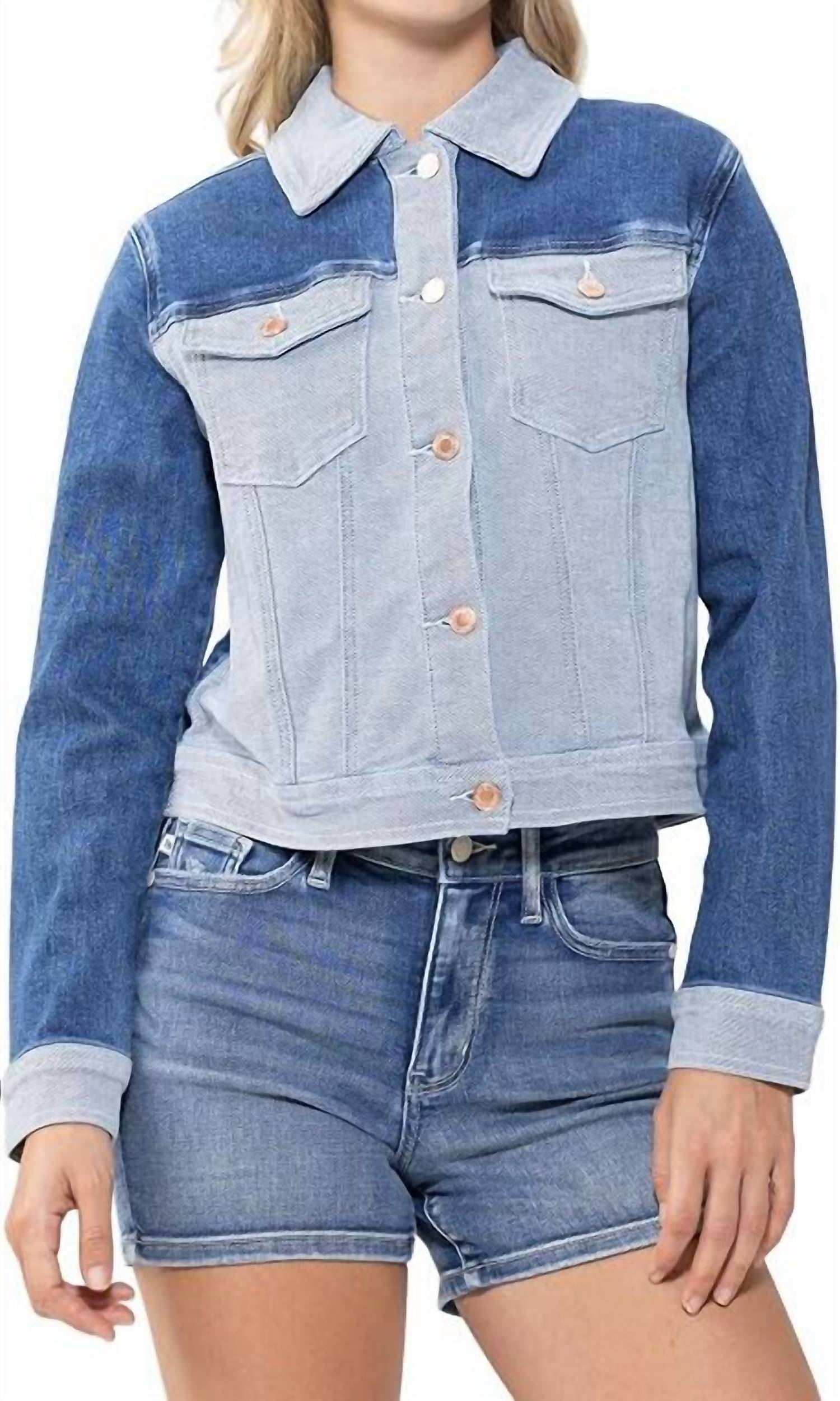Judy Blue - Color Block Demin Jacket