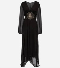 Rixo - Christie Embellished Chiffon Maxi Dress