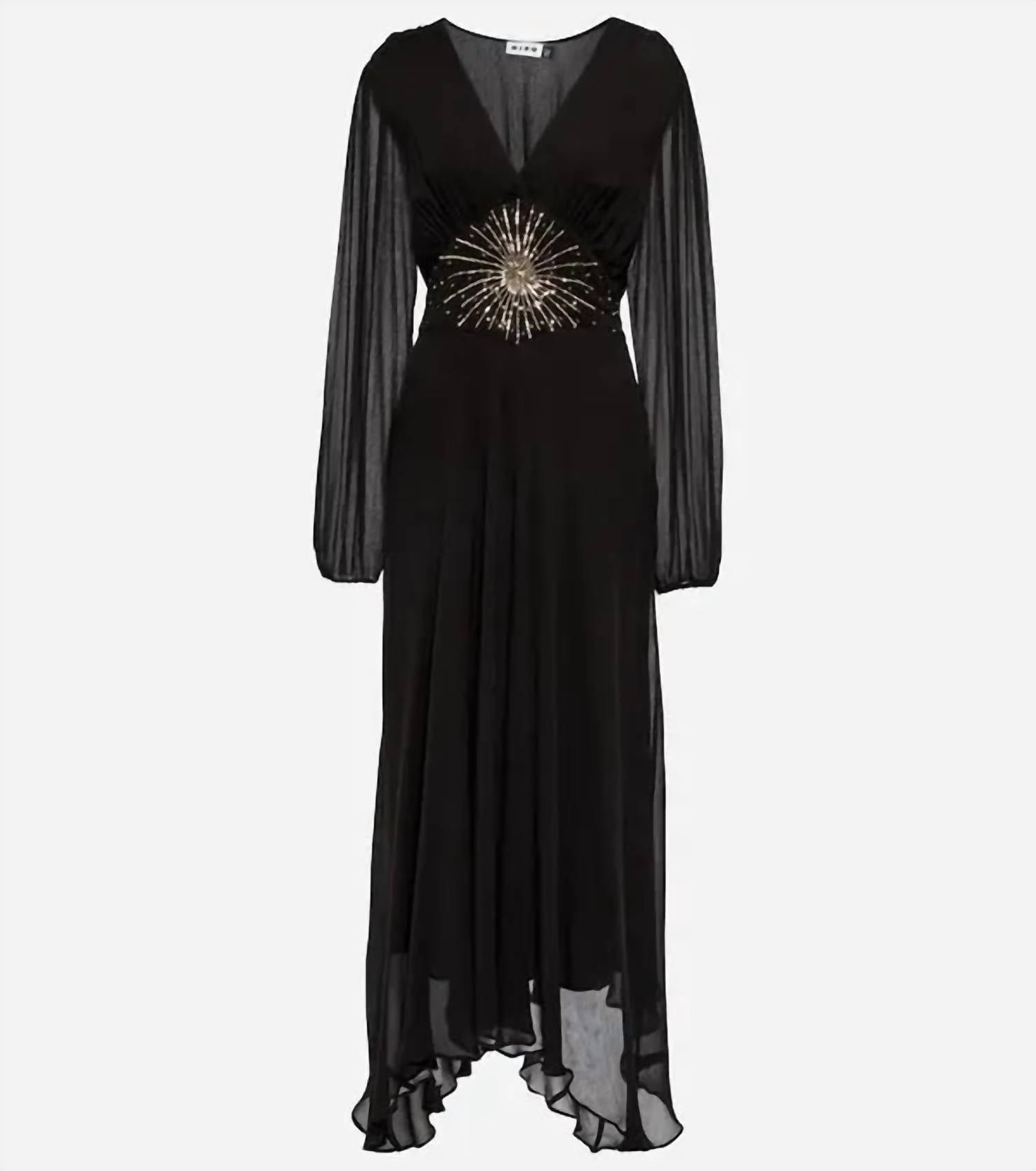 Rixo - Christie Embellished Chiffon Maxi Dress