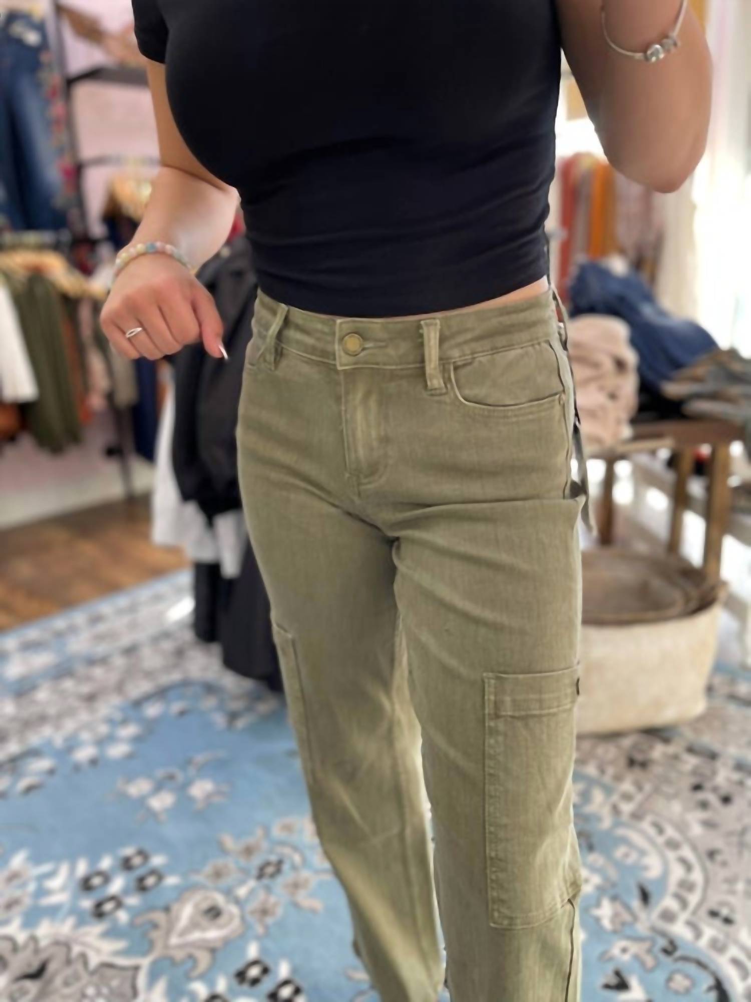 Oat New York - High rise straight cargo