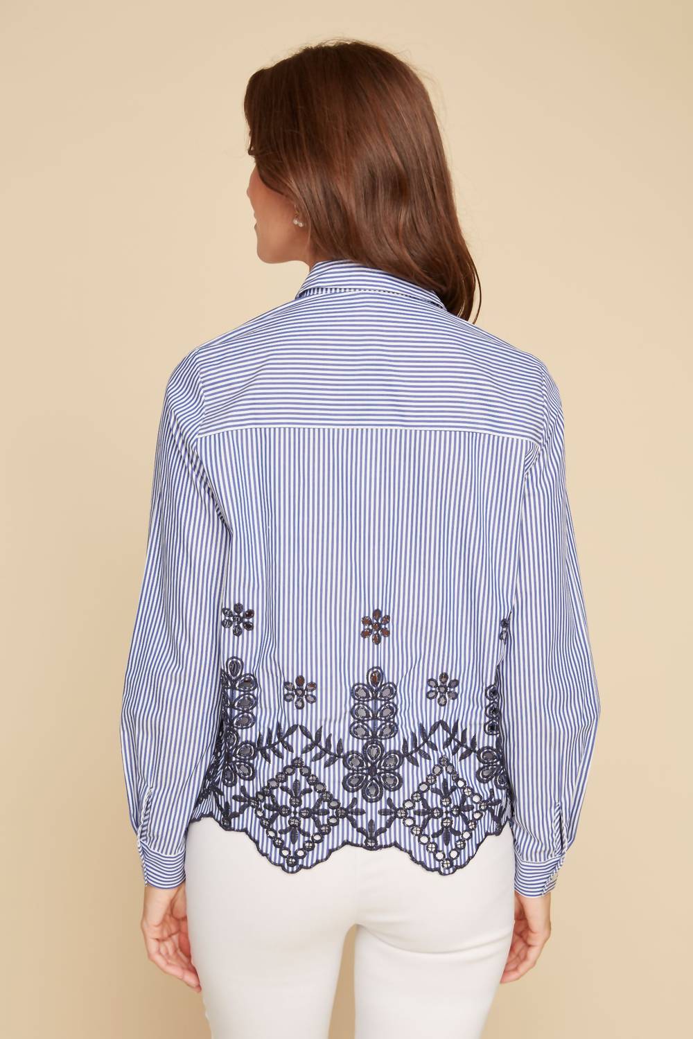Renuar - Embroidered Eyelet Top