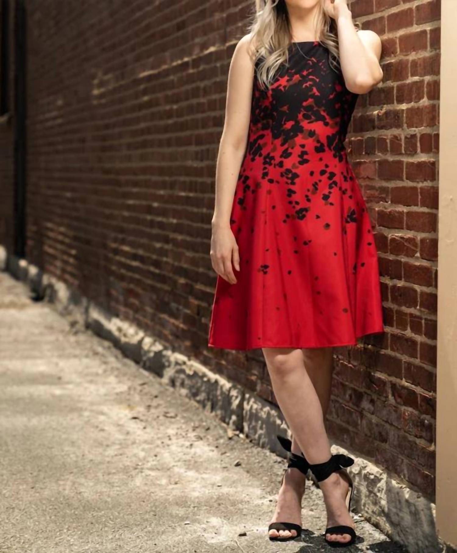 Samuel Dong - A-line Print Dress