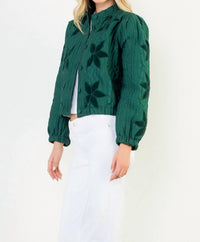 Thml - Velvet Floral Quilted Jacket