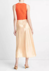 Vince - Raw Edge Panelled Slip Skirt