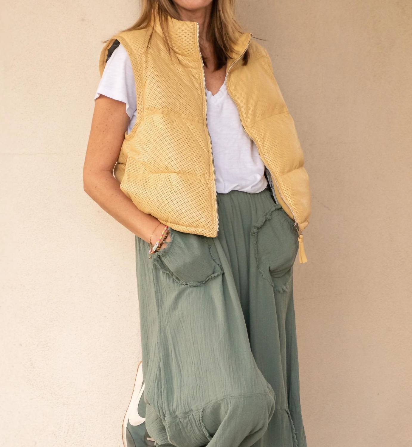 Mauritius - Ellice Leather Puffer Vest
