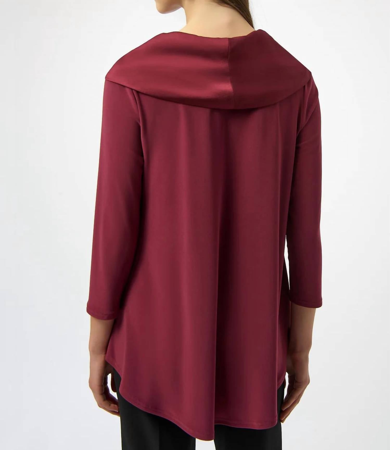Joseph Ribkoff - Cowl Neck Silky Knit 3/4 Sleeves Top