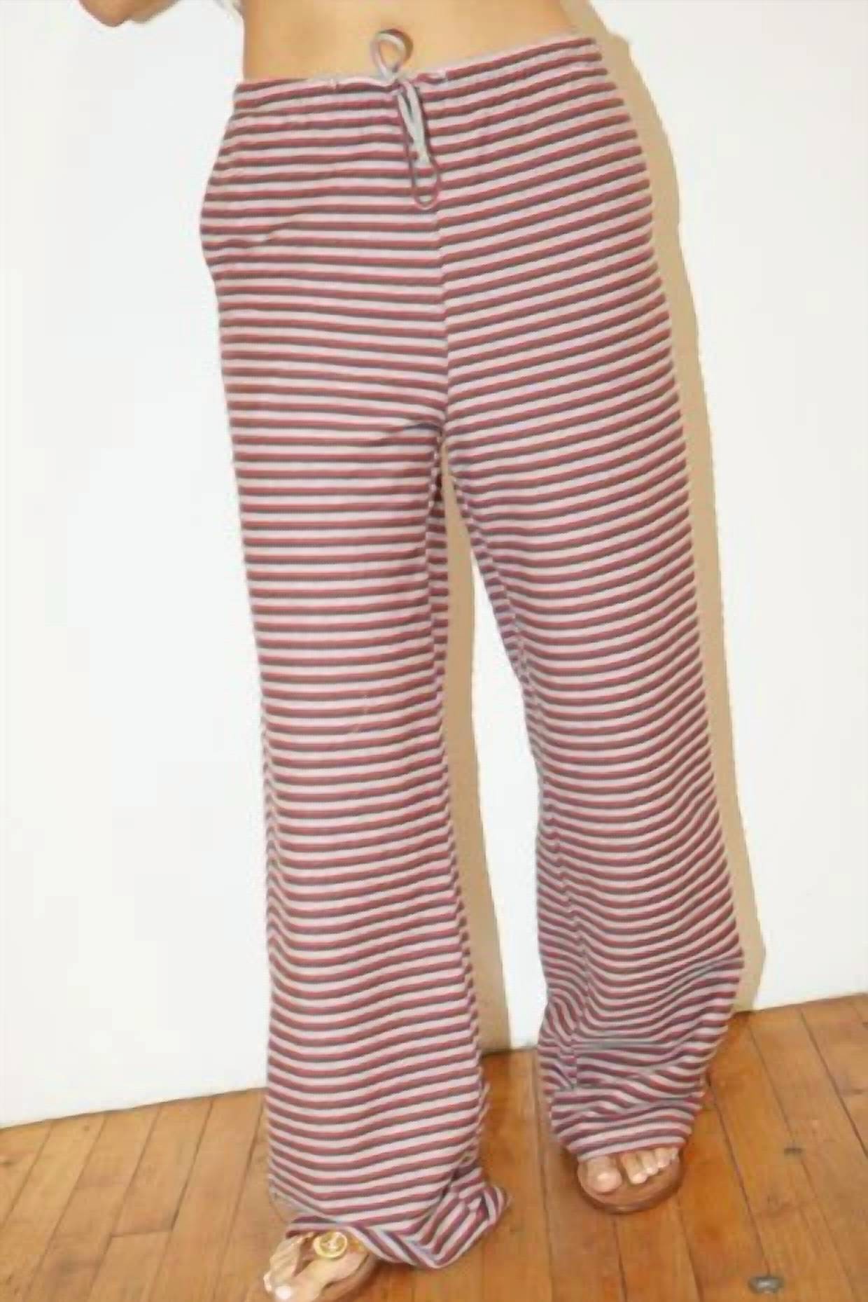 Bailey Rose - The Dylan Stripe Knit Wide Leg Pant