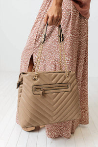 Caroline Hill - Women's Quilted Tote Bag With Wallet