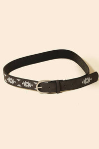 Anarchy Street - Women's Western Boho Aztec Embroidered Belt