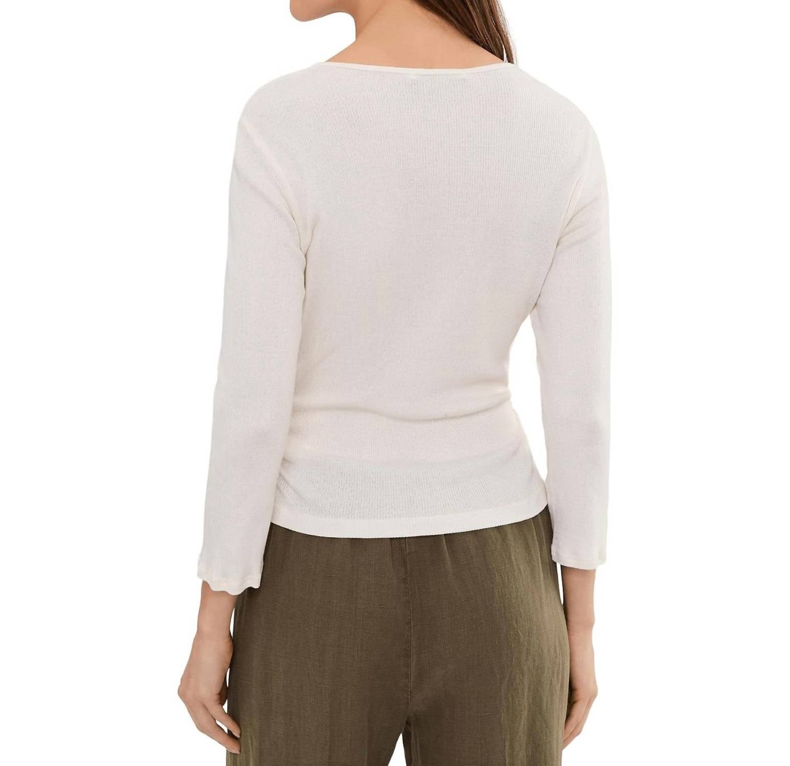 Michael Stars - Sylvie V-neck Shirred Sides Tee