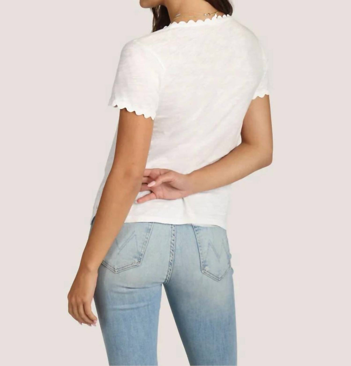 Dylan - Short Sleeved Ric-rac Tee