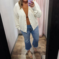 Another Love - Arlen Puff Sleeve V Neck Cardigan