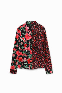 Desigual - Floral Gathered Button Down Shirt