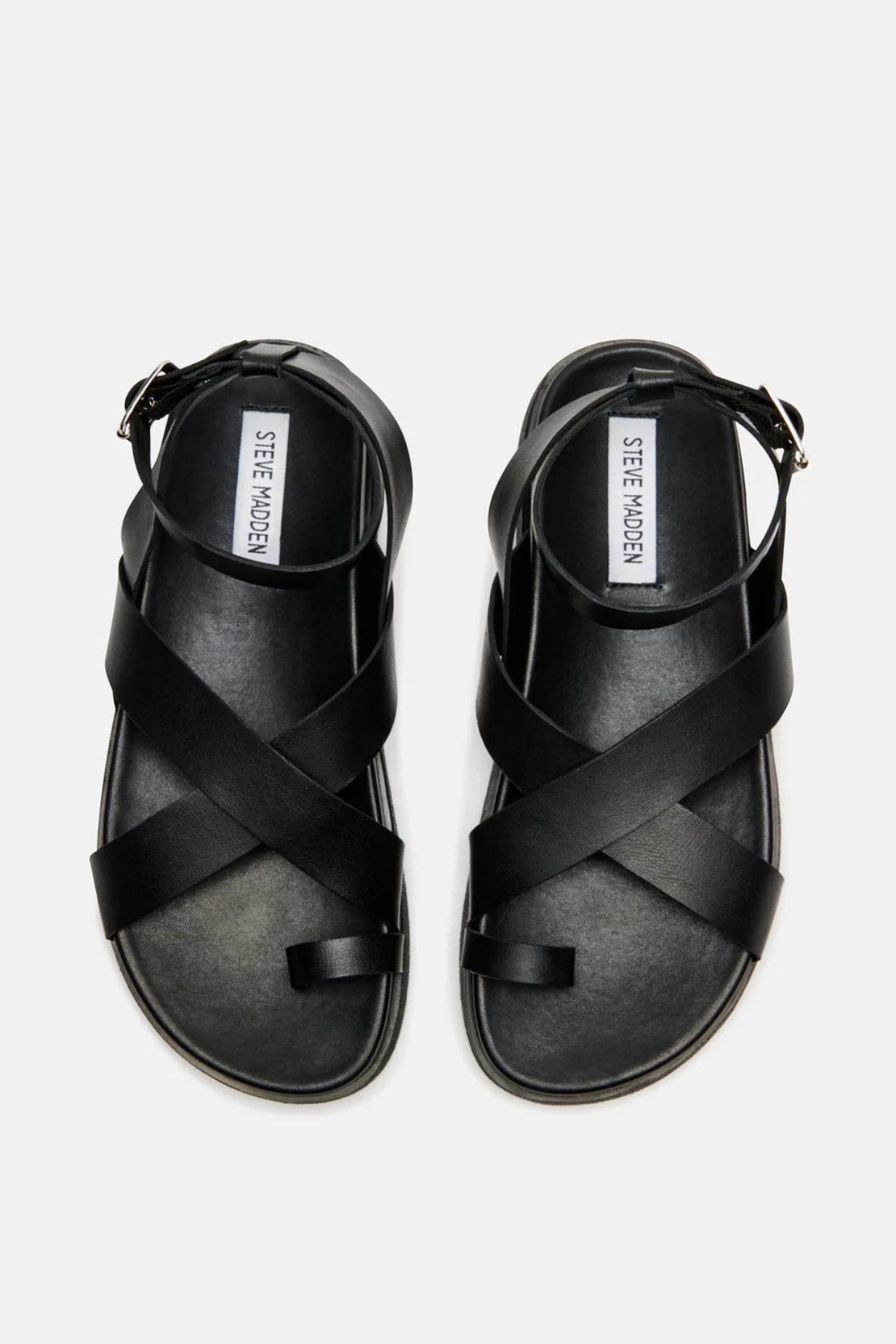 STEVE MADDEN Women's Mira Sandal in black - women's sandal - alternate view