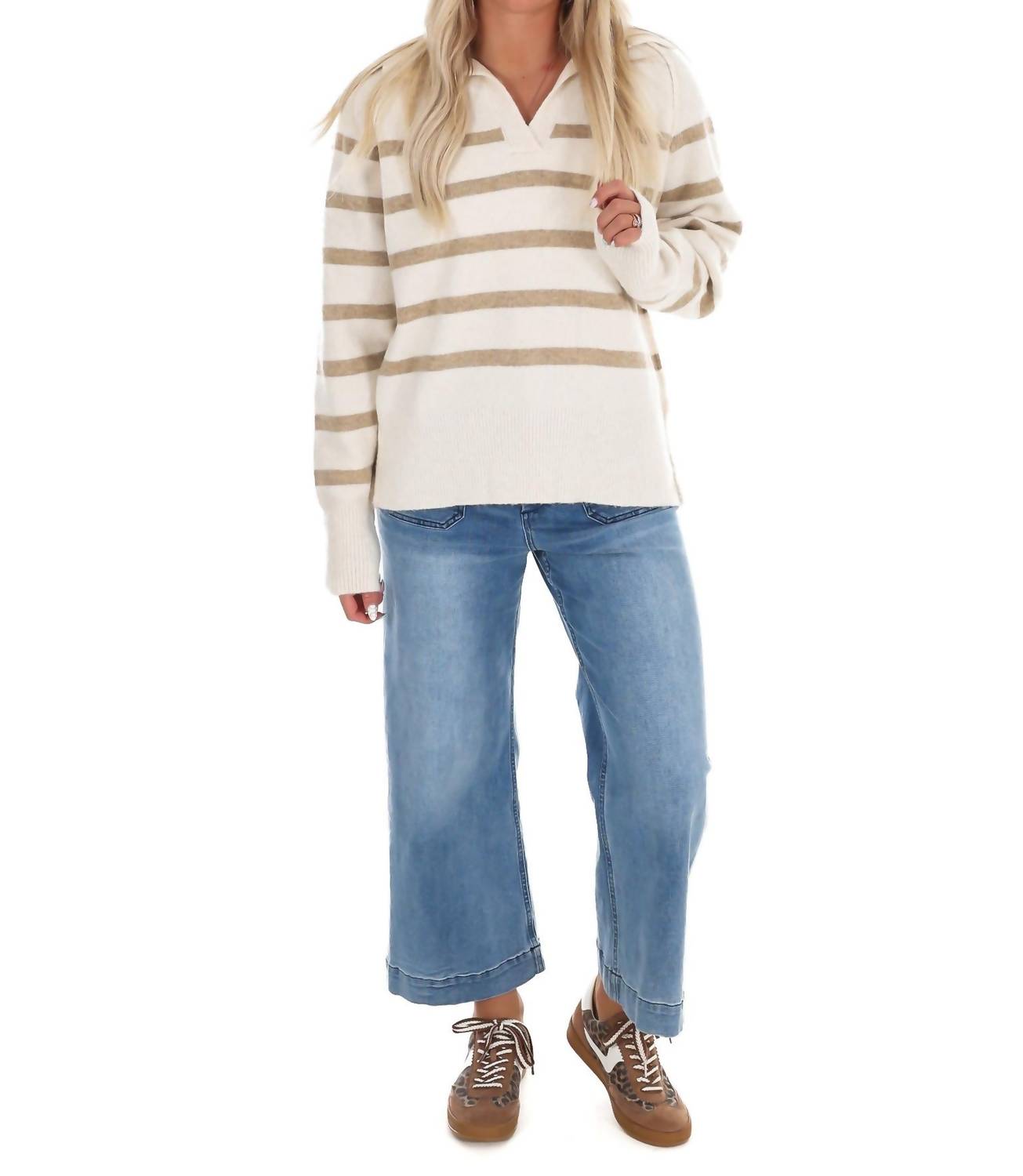 In February - Cozy Current Stripe Sweater