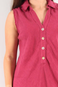 Cut Loose - Bias Cut Placket Linen Dress