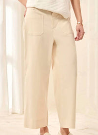 Tribal - Fly Front High Rise Capri Pants With Pockets
