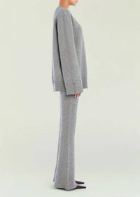 SER.O.YA Denise Cardigan in medium grey - women's cardigan - alternate view