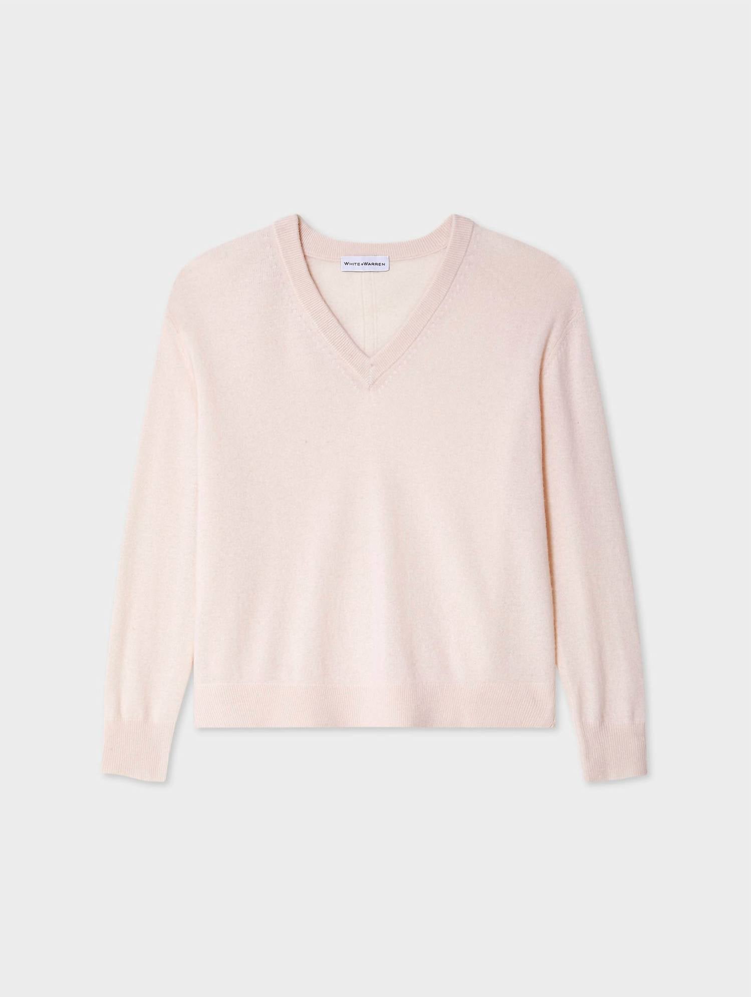 White + Warren - Cashmere Core V-neck Long Sleeve Top