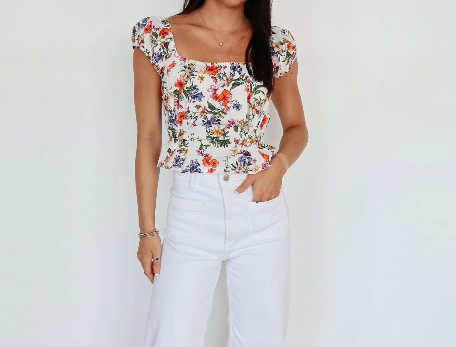 Olivaceous - Arden Peplum Top