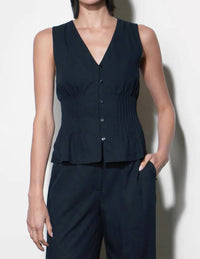 Greylin - Lily Pintuck Sleeveless Top