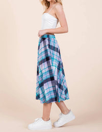 Emerald Collection - Plaid Midi Skirt