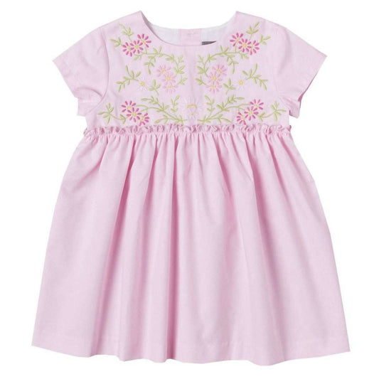 Petit Confection - Girls' Floral Embroidered Dress Set