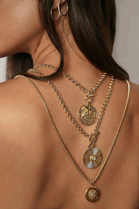 Eklexic - Thin Luciana Box Chain Necklace