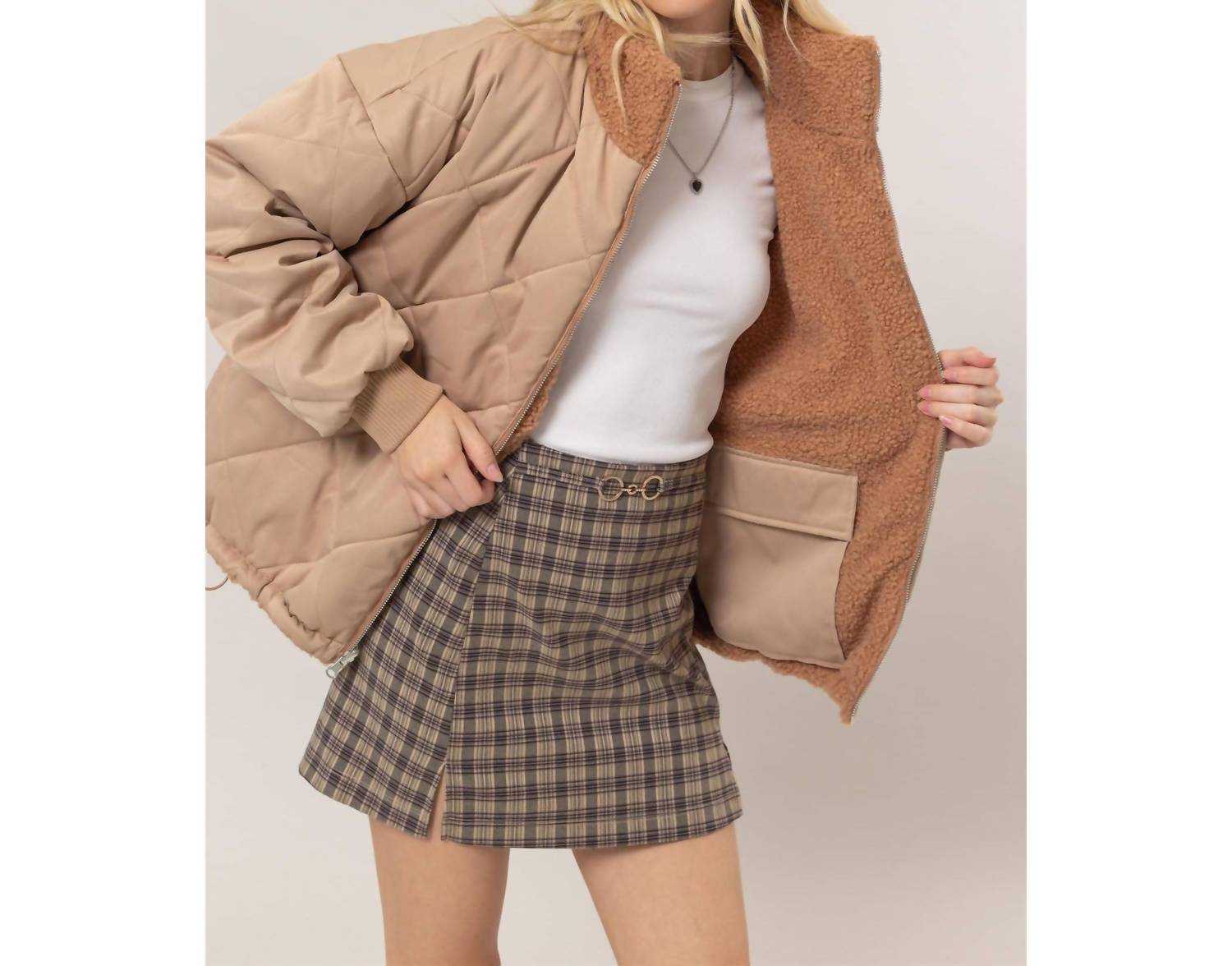 Hyfve - Reversible Fur Puffer Jacket