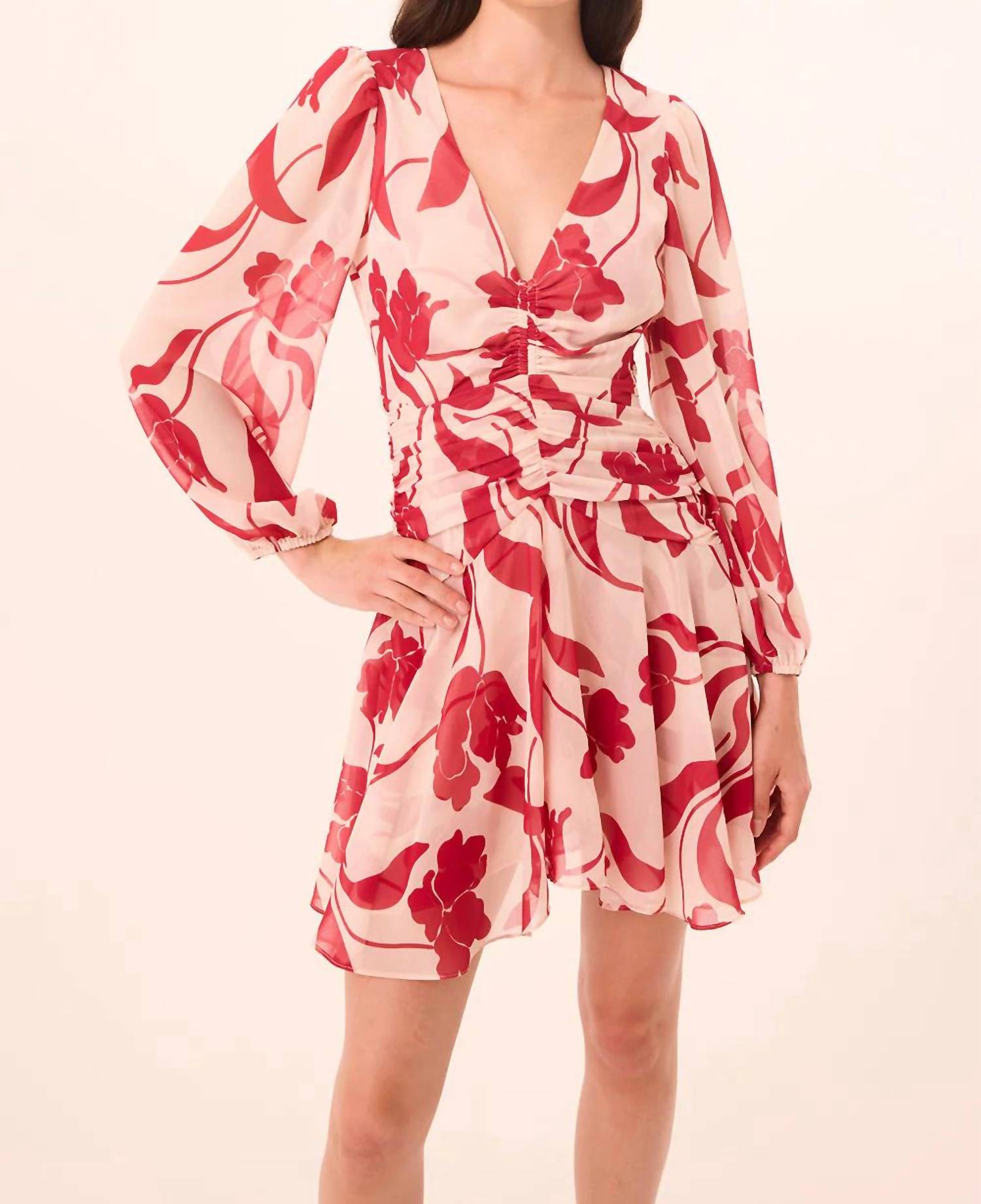 Misa Los Angeles Megan Mini Dress in cherry floral - women's dress