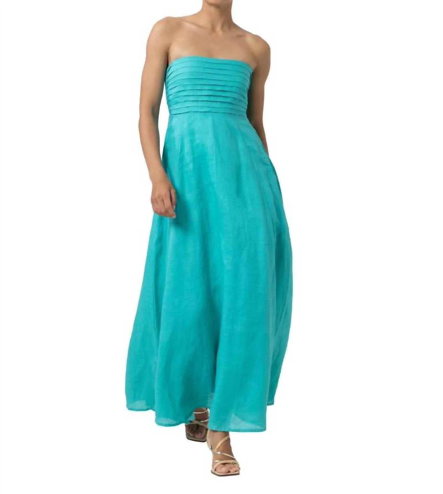 Lusana - Talia Linen Maxi Dress