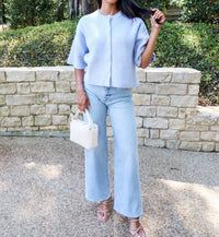 Just Black Denim - Slim Wide Leg Jeans