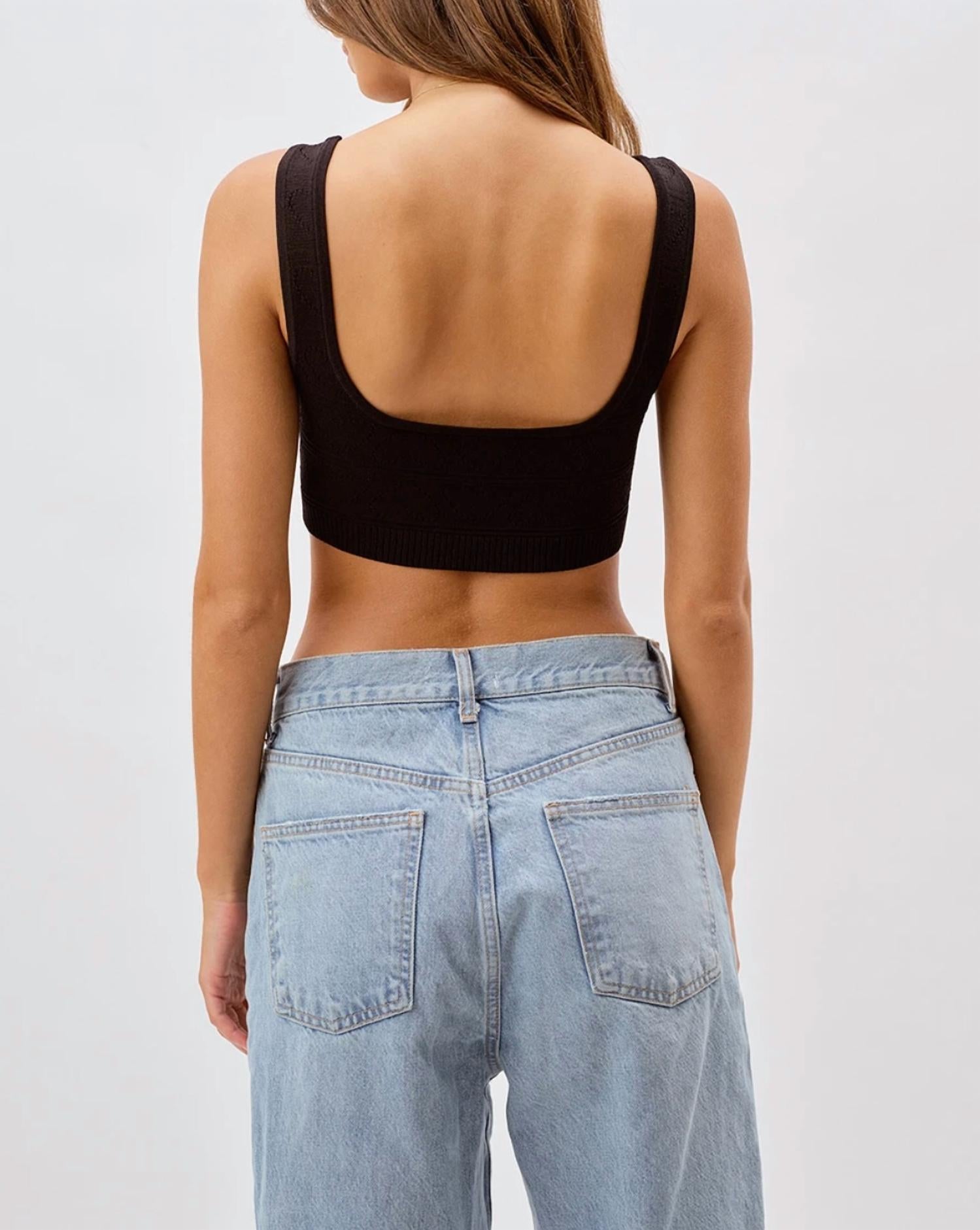 NEVE CROP TANK SWEATER