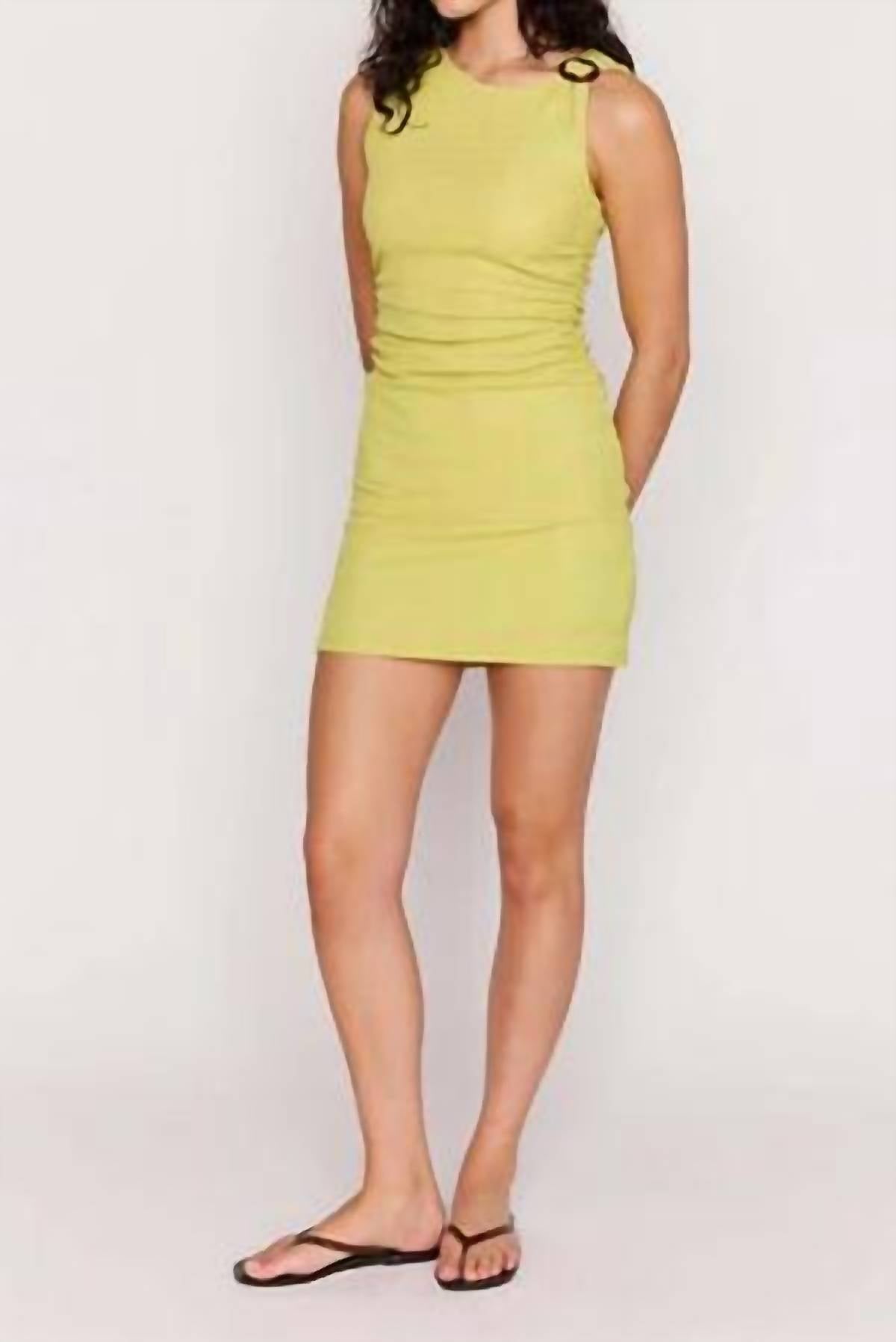 MINKPINK Soleil Mini Dress in chartreuse - women's dress
