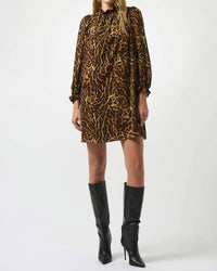 Joseph Ribkoff - Recycled Georgette Print Animal Trapeze Dress