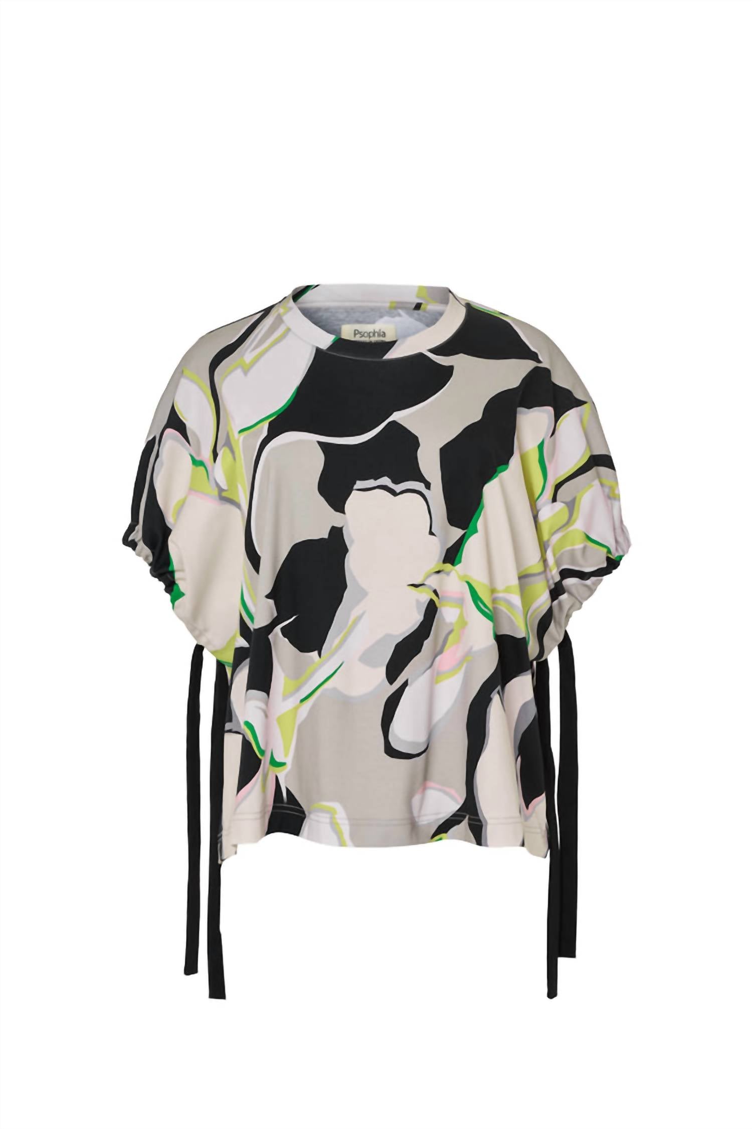 Psophia - Printed Top With Side Ties