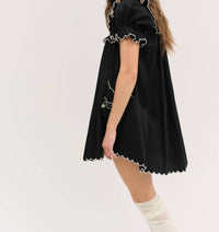 for Love & Lemons Tea Time Baby Doll Dress in black - women's dress - view 4