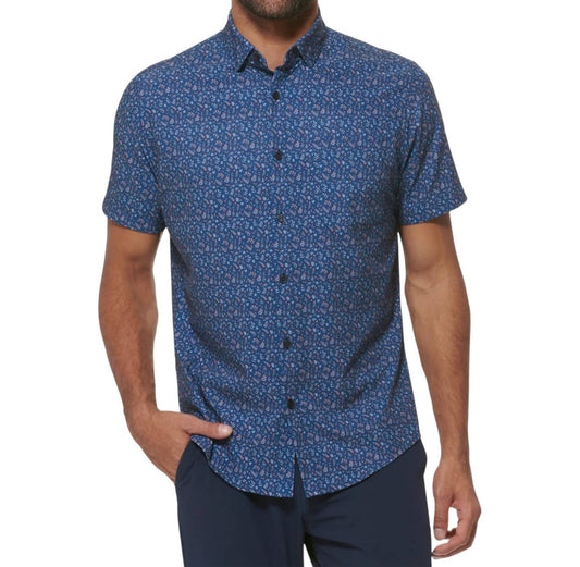 Mizzen + Main - Blueprint Palm Shirt
