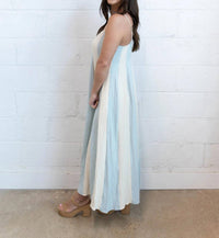 By Together - Striped Cami Pintuck Midi Dress