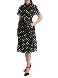 Carolina Herrera - Women's Polka Dot Midi Shirt Dress