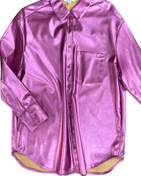 Entro - Women's Dreams Metallic Button Down Shirt