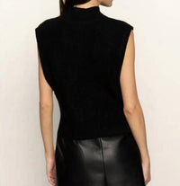 Sanctuary City Sweater Vest in black - women's jacket - alternate view