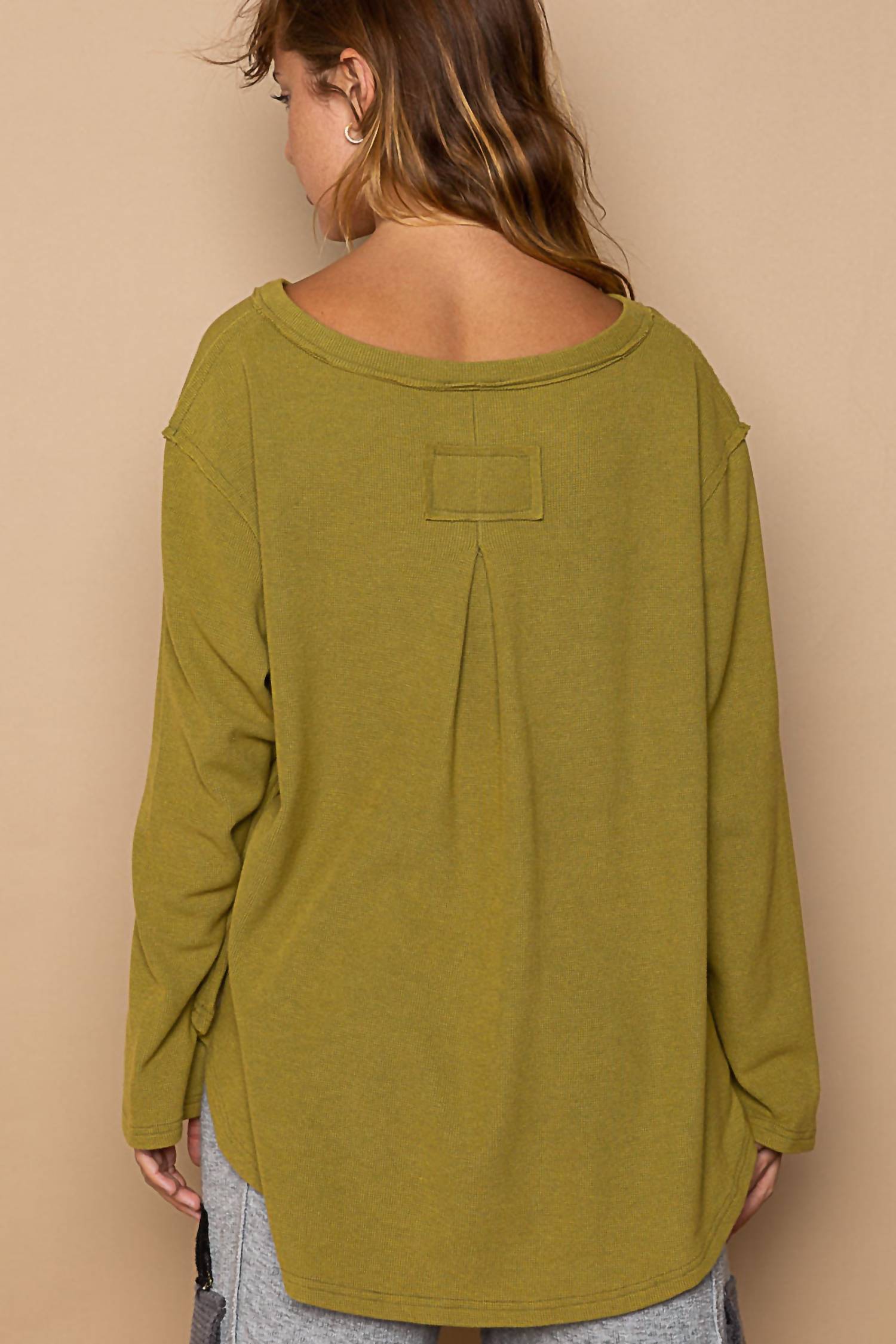 Pol - Time With You Waffle Henley Top