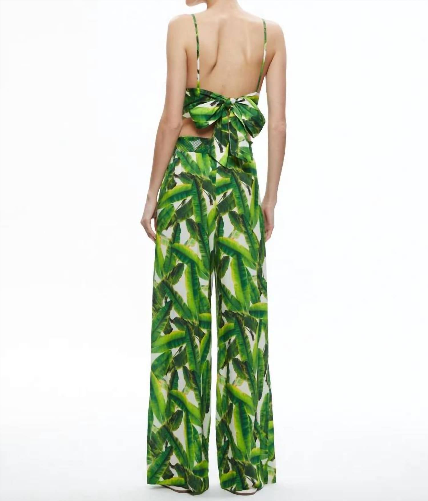 Alice + Olivia - Russell Super High Waisted Smocked Waistband Pants