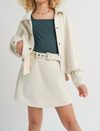 Sadie & Sage - Tuscany Faux Suede Skort