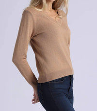 Minnie Rose - Women's Power Shoulder Long Sleeve Top
