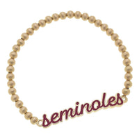 Canvas Style - Women's Florida State Seminoles Enamel Script Stretch Bracelet